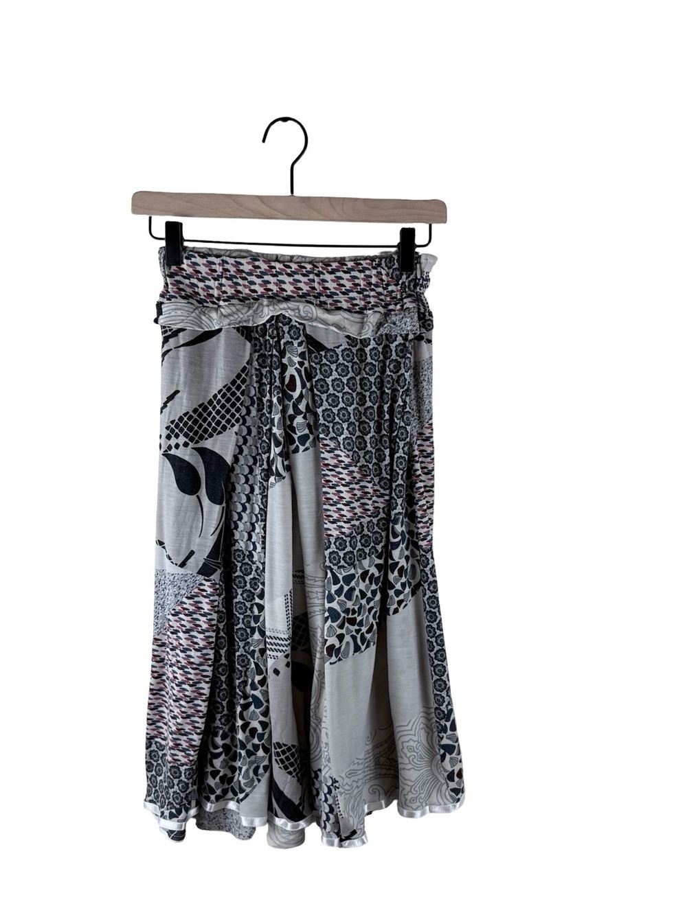 ETRO Italy Vintage Floral Skirt Asymmetric Y2K Boho Chic Luxe 44